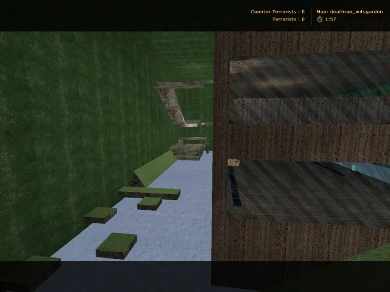 Скриншот  deathrun_witsgarden для CS 1.6: тактика, точки, навигация ботов и оптимизация карты