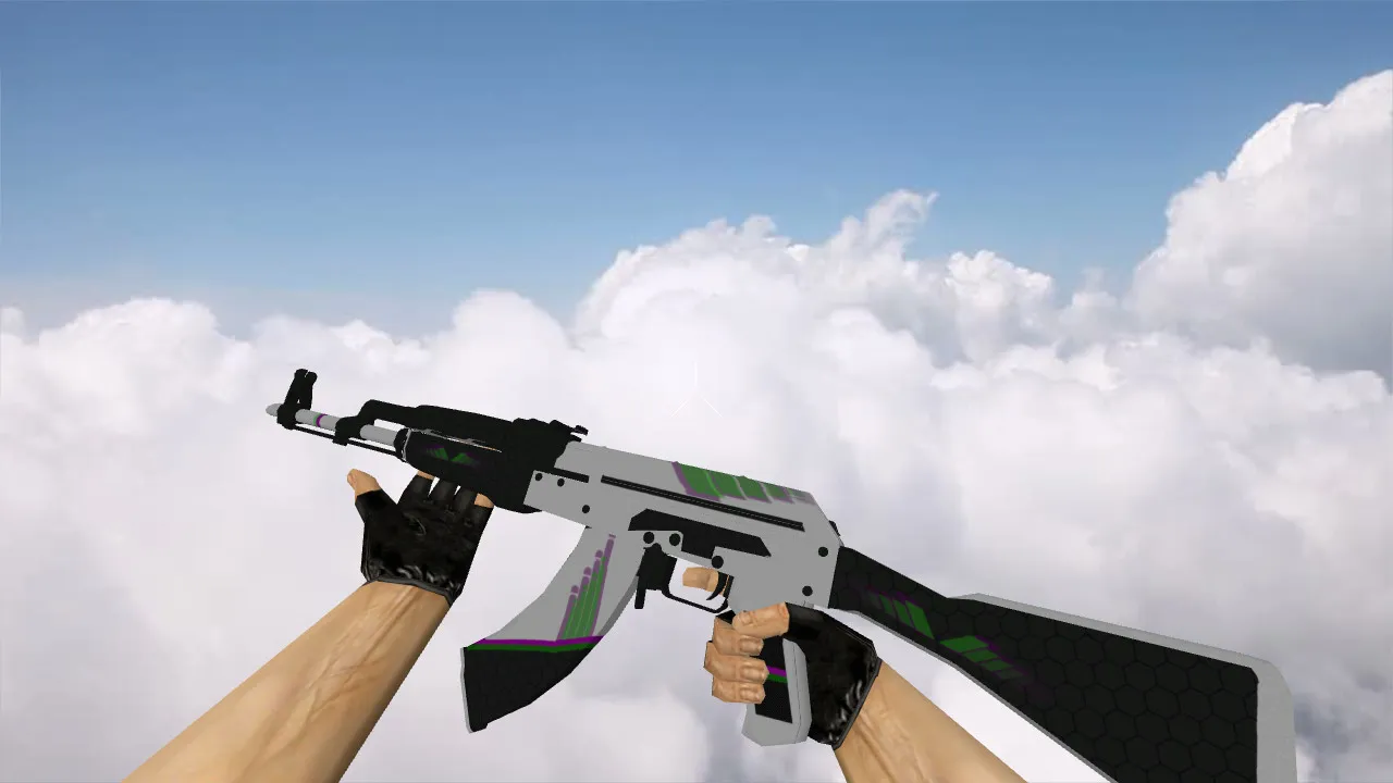 Скриншот v_ak47 Sport и p_ak47 Sport: модель «AK-47 Sport» для CS 1.6 с звуками, осмотром и качественными текстурами