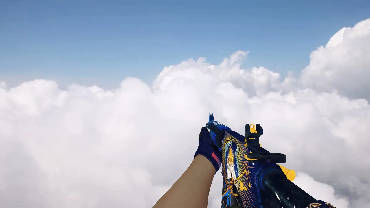 Скриншот М4А1 в стиле «Император»: v_m4a4, p_m4a4, w_m4a4, звуки и анимации осмотра для CS 1.6