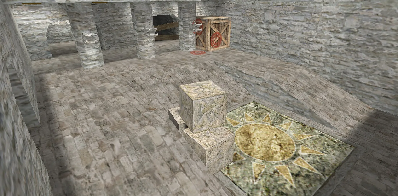 Скриншот  de_aztec5 карта для CS 1.6: тактика за Т и КТ, точки, .nav, оптимизация, wpoly/epoly