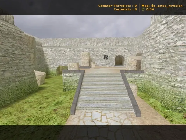 Скриншот  de_aztec_revision для CS 1.6: баланс сторон, точки, .nav для ботов и оптимизация карты