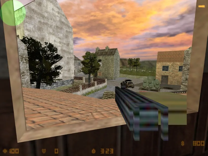 Скриншот  Карта de_carentan для CS 1.6: тактики за CT и T, точки контроля, оптимизация wpoly/epoly, .nav для ботов