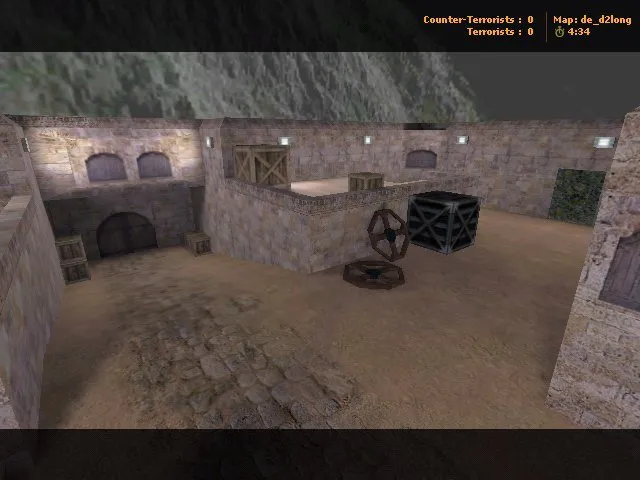 Скриншот  Карта de_d2long для CS 1.6: точки, маршруты и настройка под 4554/8610