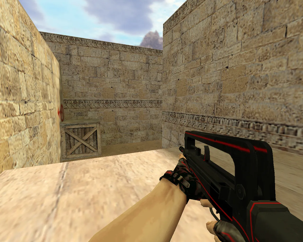 Скриншот Модель «Famas Красная линия» для CS 1.6 - качественная графика и анимация