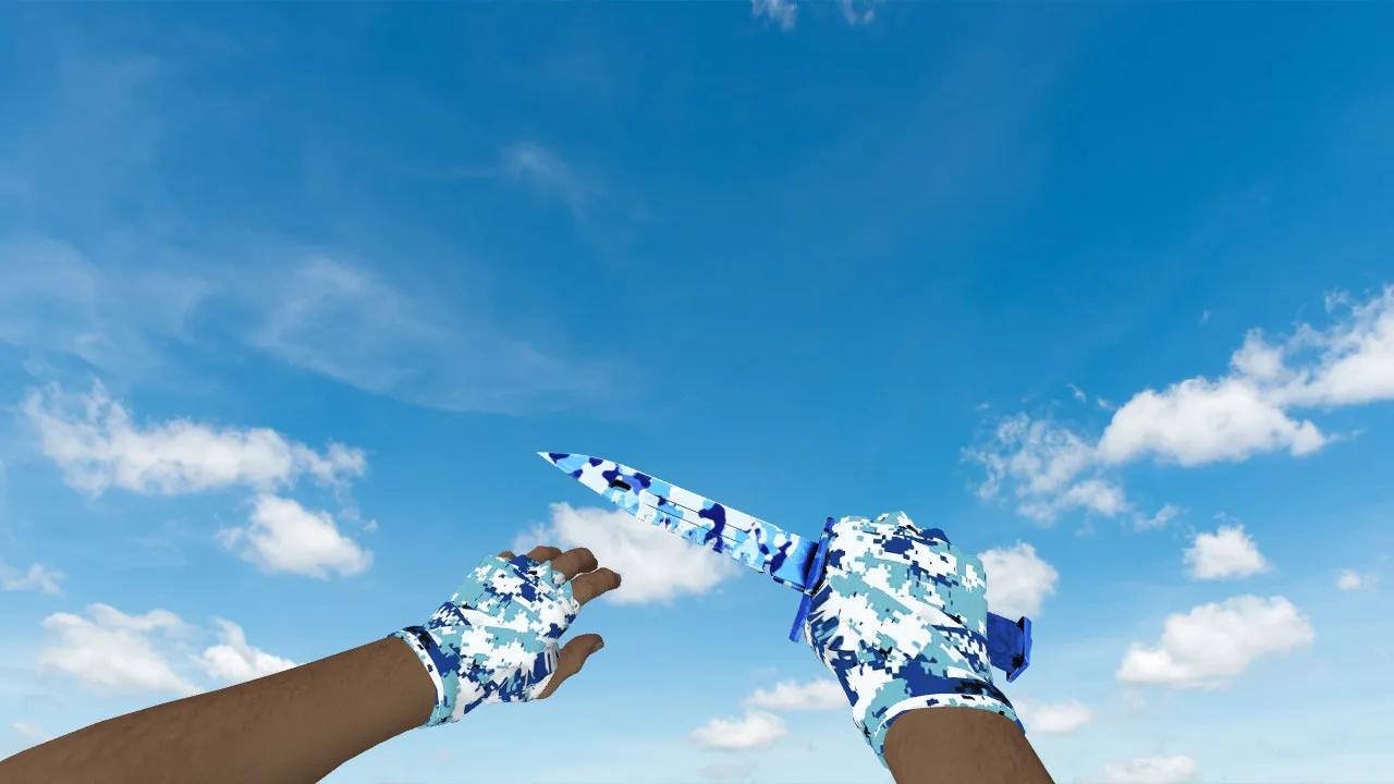 Скриншот Модель ножа Штык-нож M9 «Чистая вода» v_ для CS 1.6: p_ и w_ модели, звук и анимация осмотра