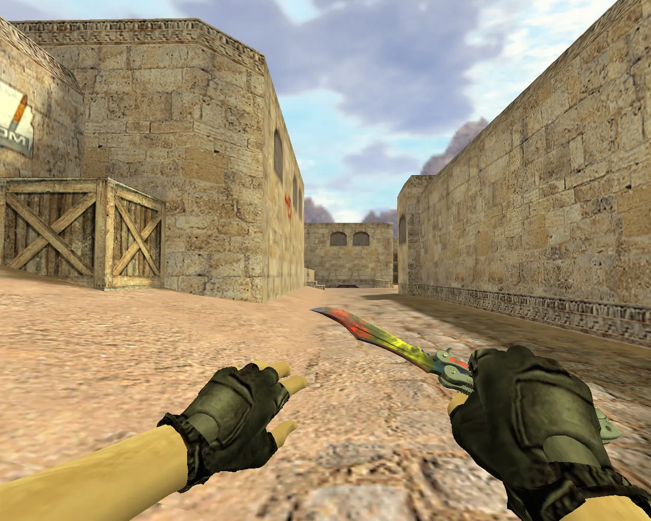 Скриншот Модель «Нож-бабочка Мраморный градиент» для CS 1.6: v_, p_, w_ модели, звук и анимация осмотра