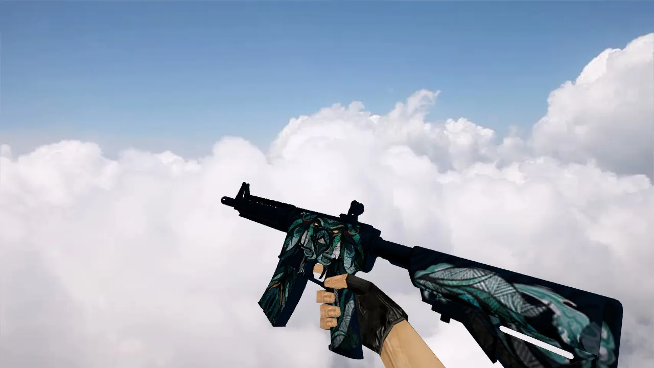 Скриншот Модель v_/p_/w_ M4A4 Water Lion для CS 1.6: звуки, анимация осмотра, текстуры и настройка