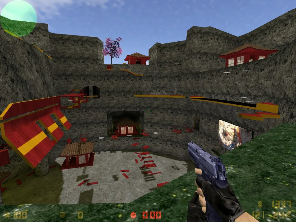 Скриншот  deathrun_knwa для CS 1.6: карта deathrun, раунды за терр и за спецов, раскидка точек и .nav для ботов