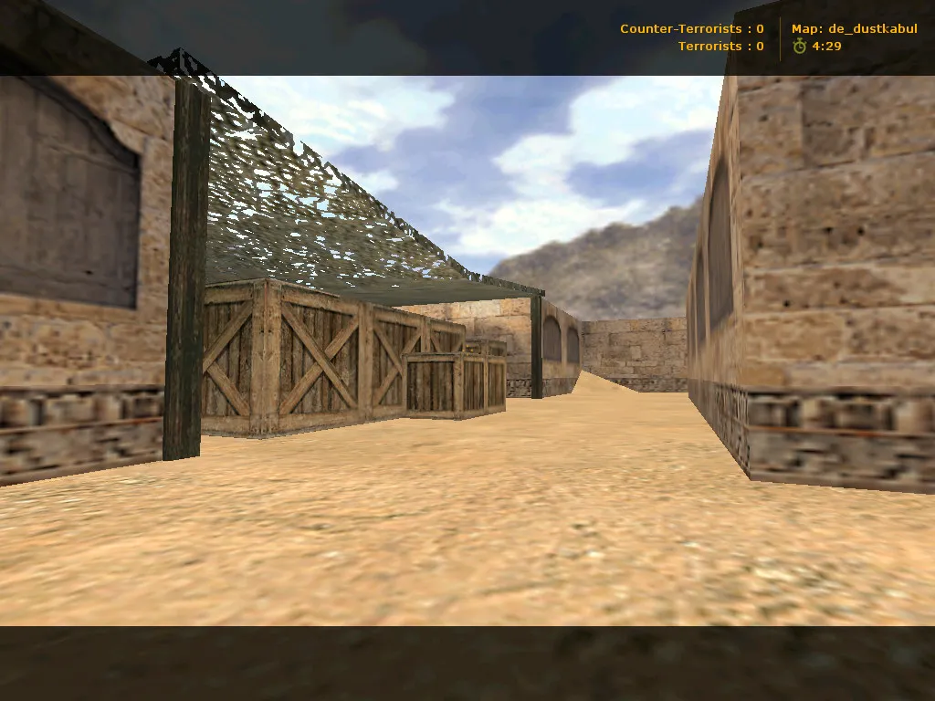 Скриншот  Карта de_dustkabul для CS 1.6: баланс сторон, точки, маршруты, bot .nav и оптимизация
