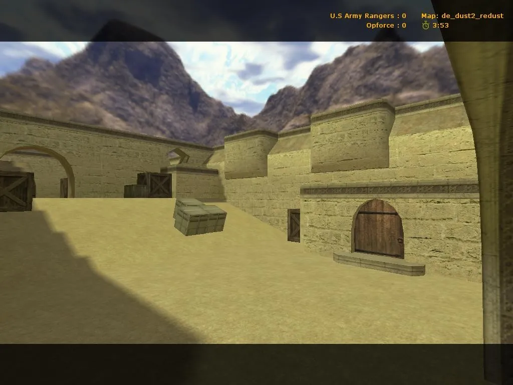 Скриншот Карта de_dust2_redust для CS 1.6: баланс сторон, точки, .nav для ботов и оптимизация