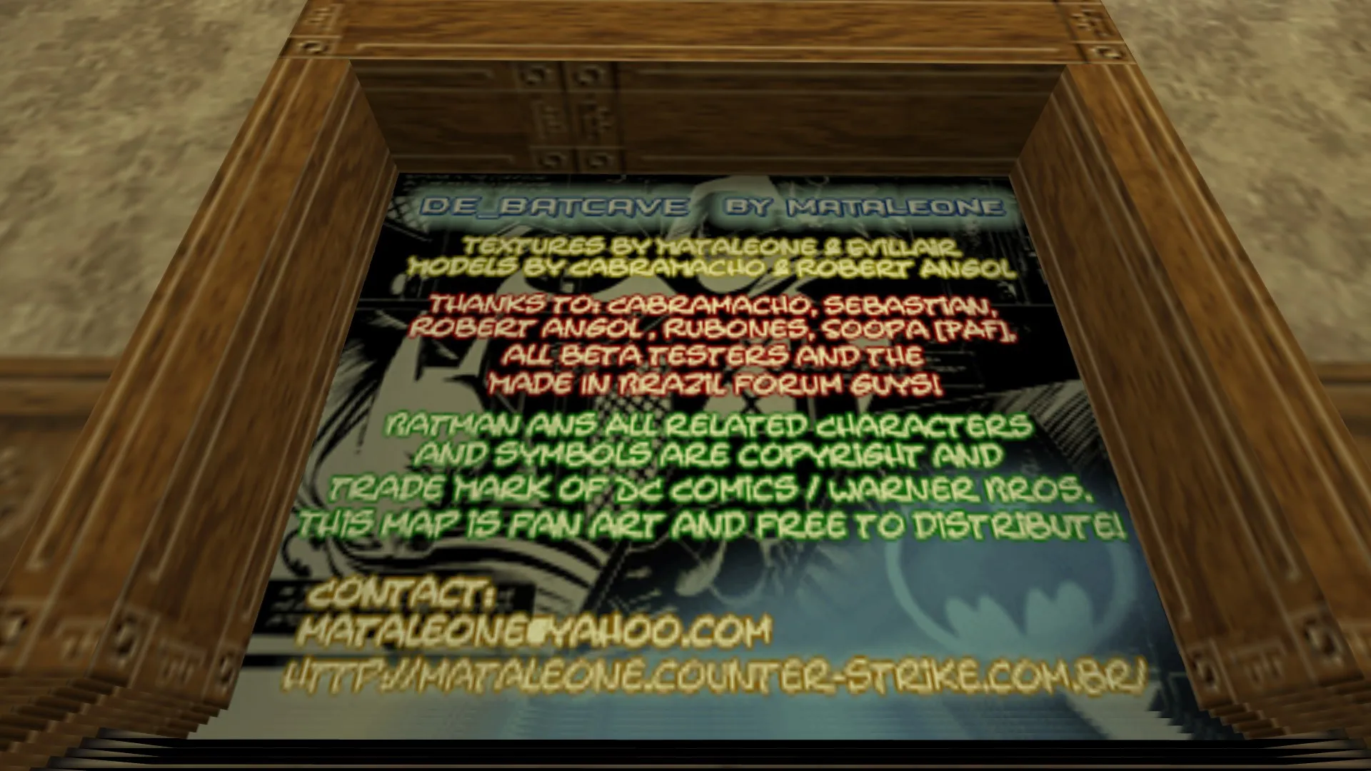 Скриншот  de_batcave для CS 1.6: тактики CT/T, точки, .nav, оптимизация wpoly/epoly