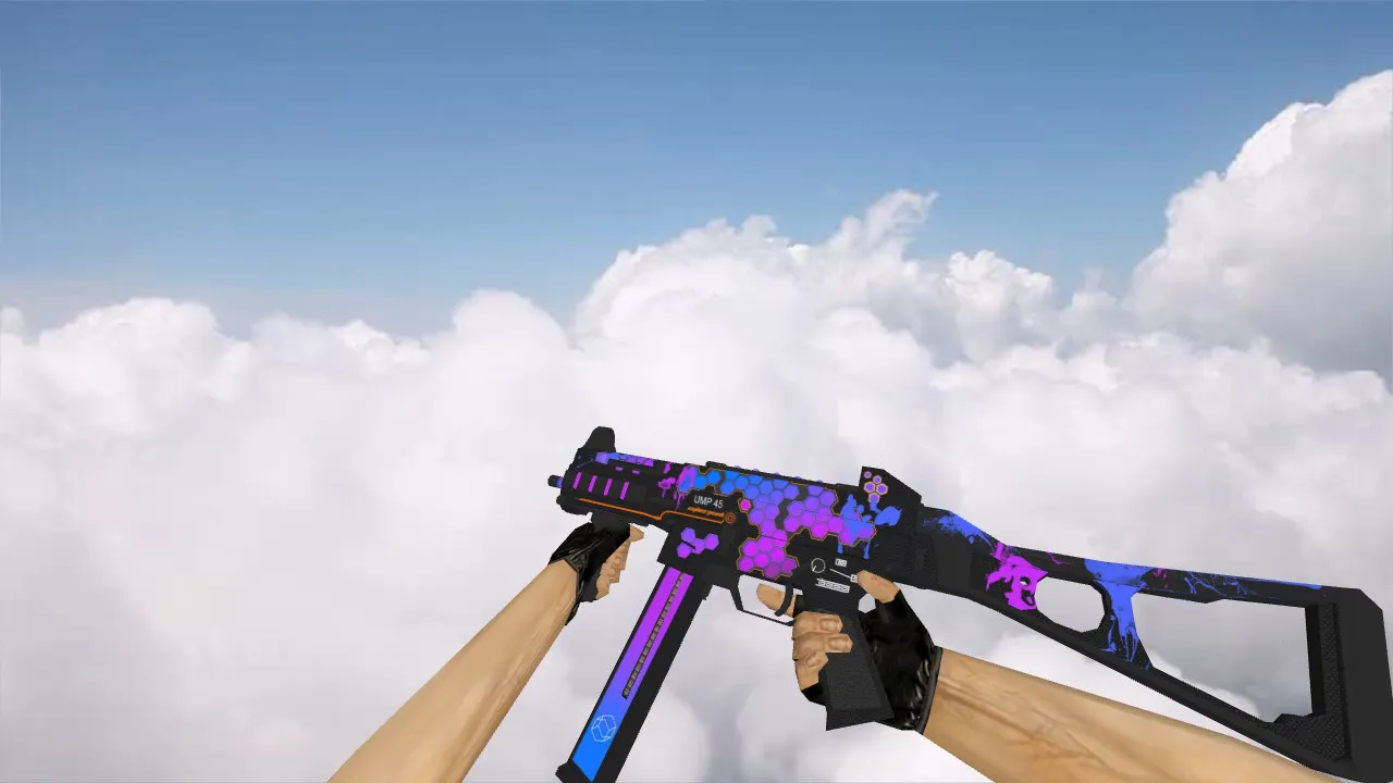 Скриншот Модель «UMP-45 Cyberpunk» для CS 1.6 - Доступные текстуры и звуки