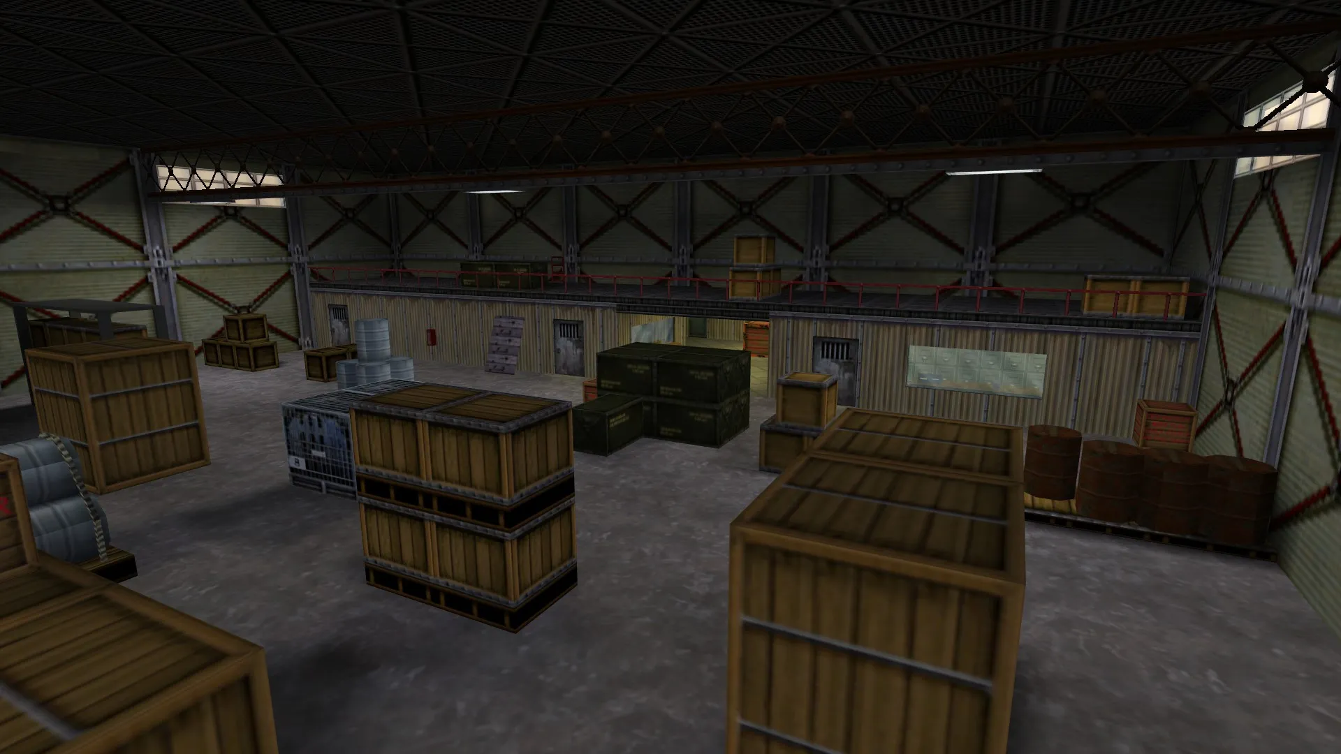 Скриншот Карта crate_warehouse для CS 1.6: точки, маршруты, .nav для ботов, оптимизация wpoly/epoly