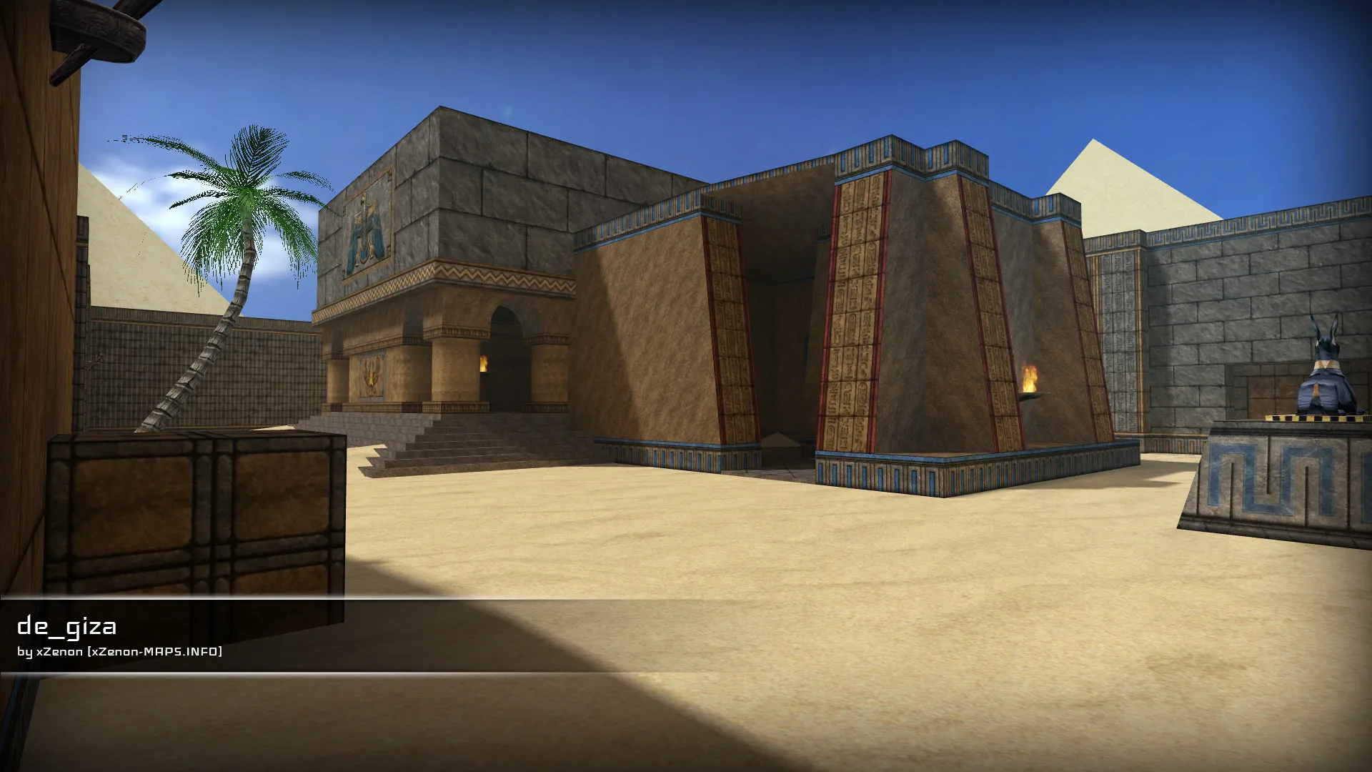 Скриншот  de_giza_b3 карта для CS 1.6: баланс сторон, точки, .nav для ботов, оптимизация wpoly/epoly