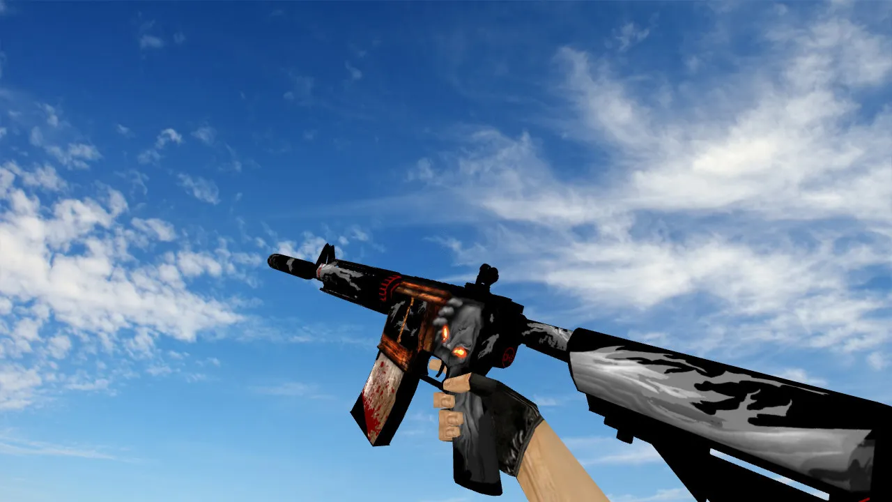Скриншот Модель M4A4 Executioner v_m4a1 p_m4a1 w_m4a1 для CS 1.6: звуки, анимация осмотра, текстуры и установка