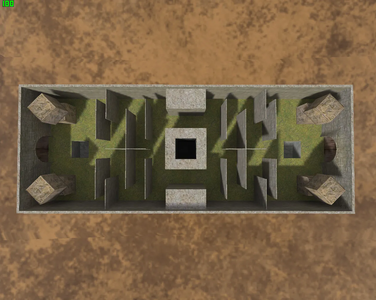 Скриншот  Карта «1hp_mayahuel» для CS 1.6: knife-only раунды, точки для CT и T, оптимизация и .nav для ботов