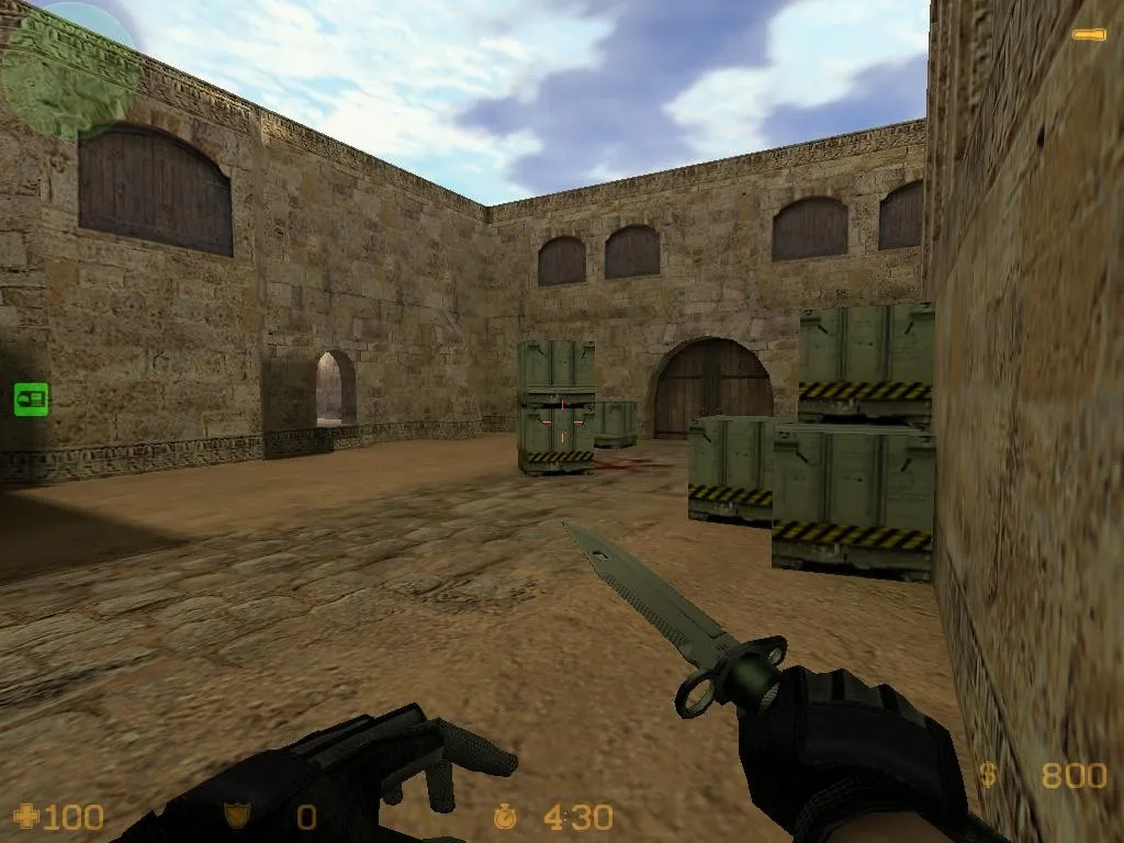 Скриншот  de_dust15 карта для CS 1.6: точки за Т и КТ, .nav для ботов, оптимизация wpoly/epoly