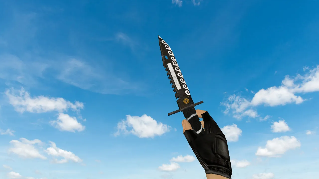 Скриншот Модель ножа «M9 Bayonet Trojan Horse» v_ p_ w_ для CS 1.6: звуки, анимация осмотра и качество текстур