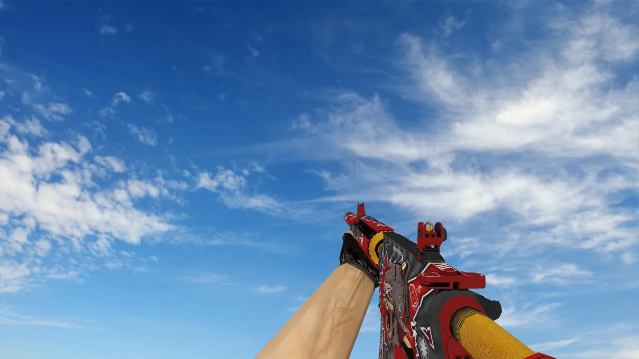 Скриншот v_m4a1 Модель «M4A4 Beast Project» для CS 1.6: анимация осмотра, звуки, качество текстур