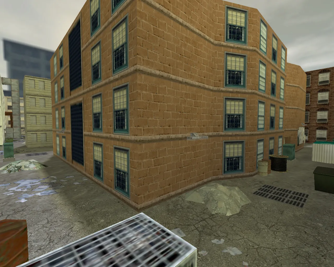 Скриншот  aim_city для CS 1.6: карта для тренировки прицела, точки, маршруты и боты с .nav