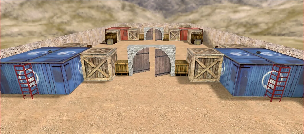 Скриншот  de_dustnew для CS 1.6: тактика за терроров и за CT, точки, бот-нав и оптимизация