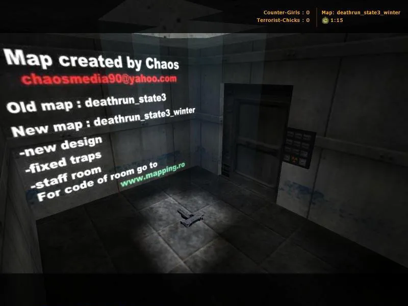 Скриншот  deathrun_state3_winter — карта для CS 1.6: баланс сторон, точки, .nav и оптимизация