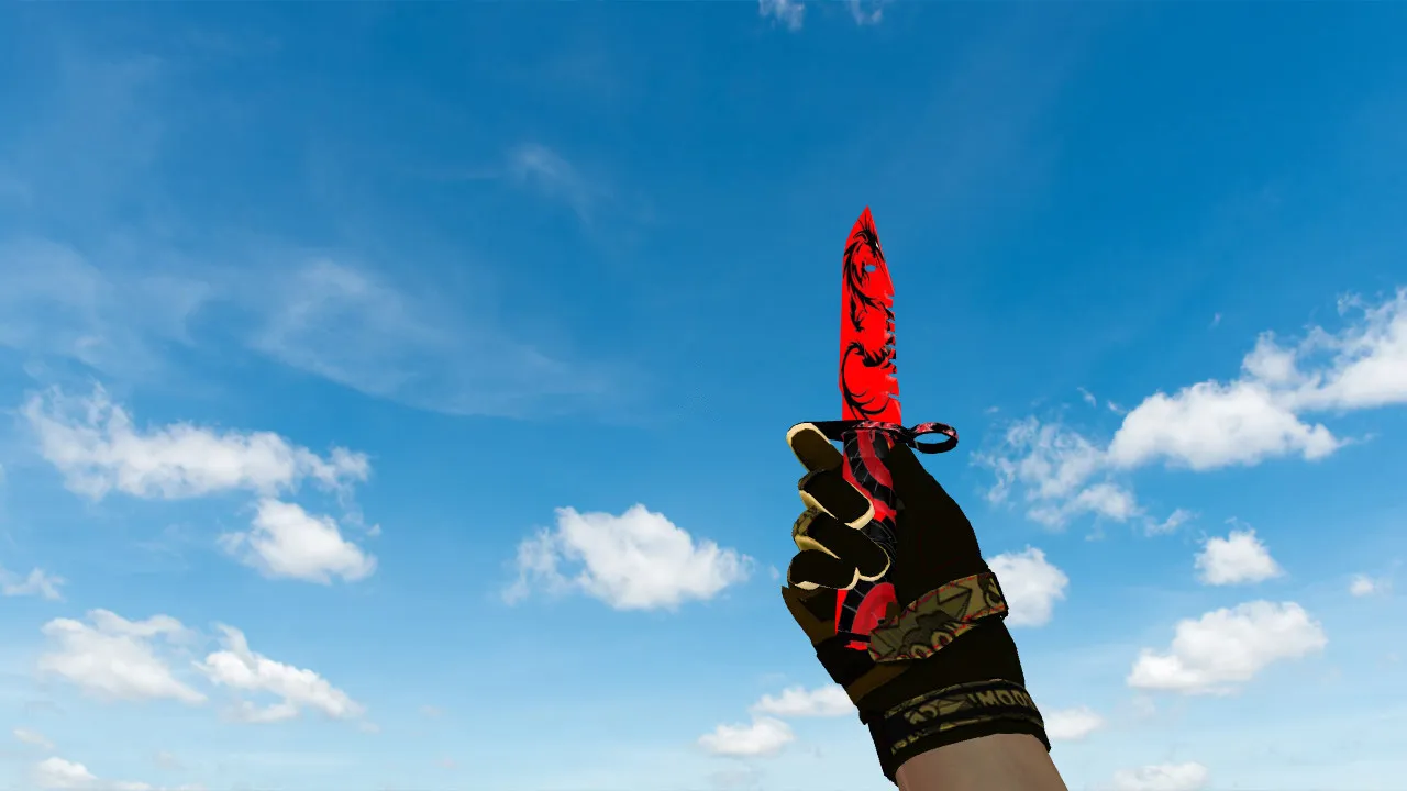 Скриншот Модель ножа Штык-нож M9 Dragon Soul v_ / p_ / w_ для CS 1.6: звуки, анимация осмотра и качество текстур