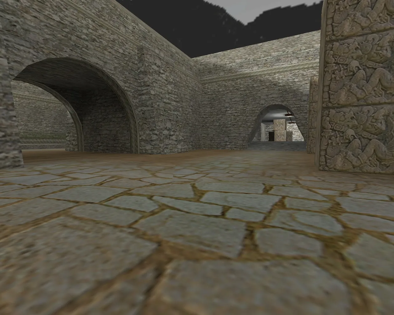 Скриншот de_aztec_fal для CS 1.6: баланс сторон, точки, .nav, оптимизация wpoly/epoly и настройка ботов