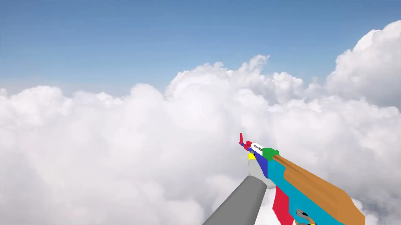 Скриншот Модель v_ak47, p_ak47, w_ak47 «Default AK-47 Noob Colored» для CS 1.6: звуки, анимация осмотра, текстуры