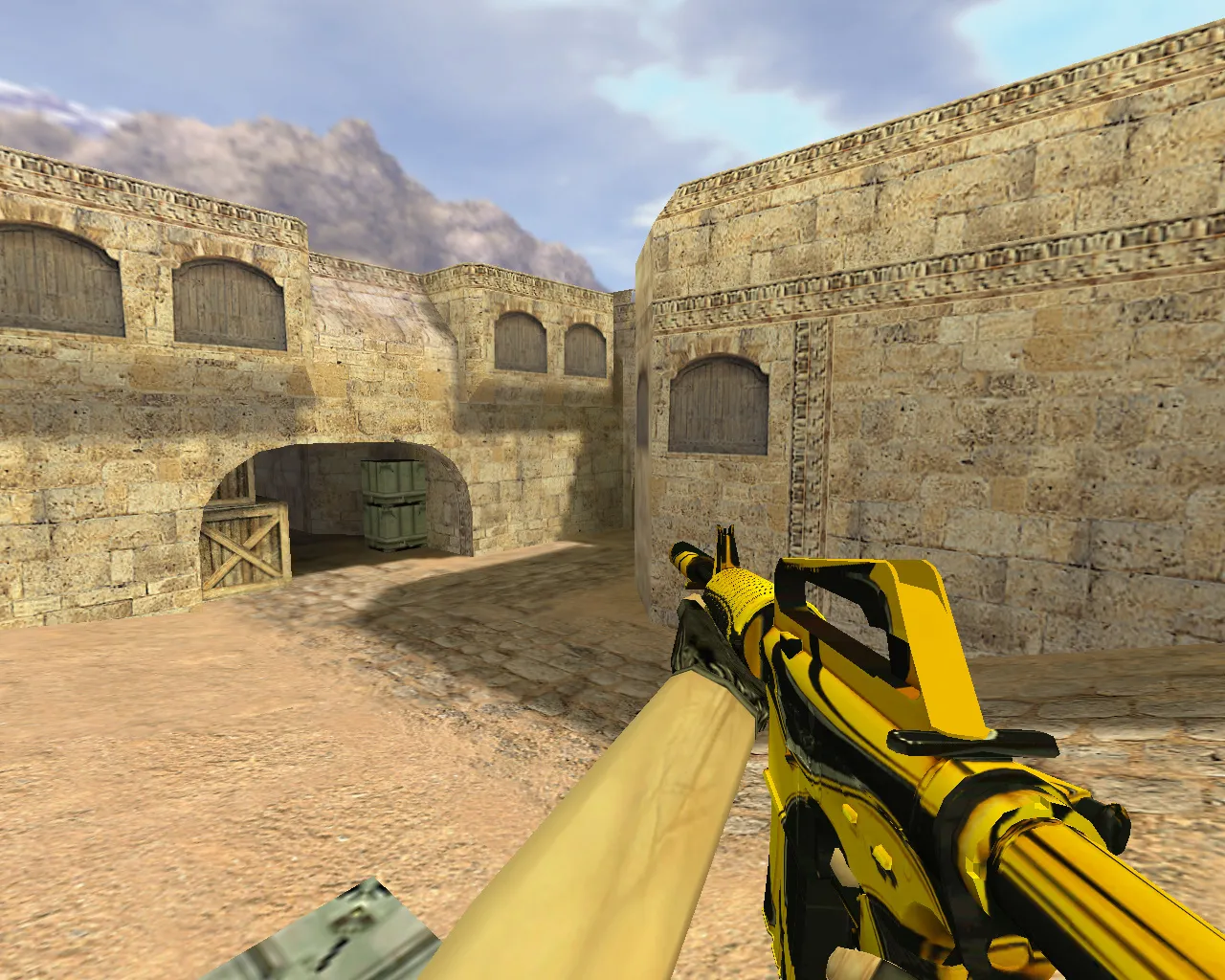 Скриншот Модель M4A1 «Желтый жакет» для CS 1.6: v_m4a1 модели, p_m4a1, w_m4a1, звуки и анимация осмотра