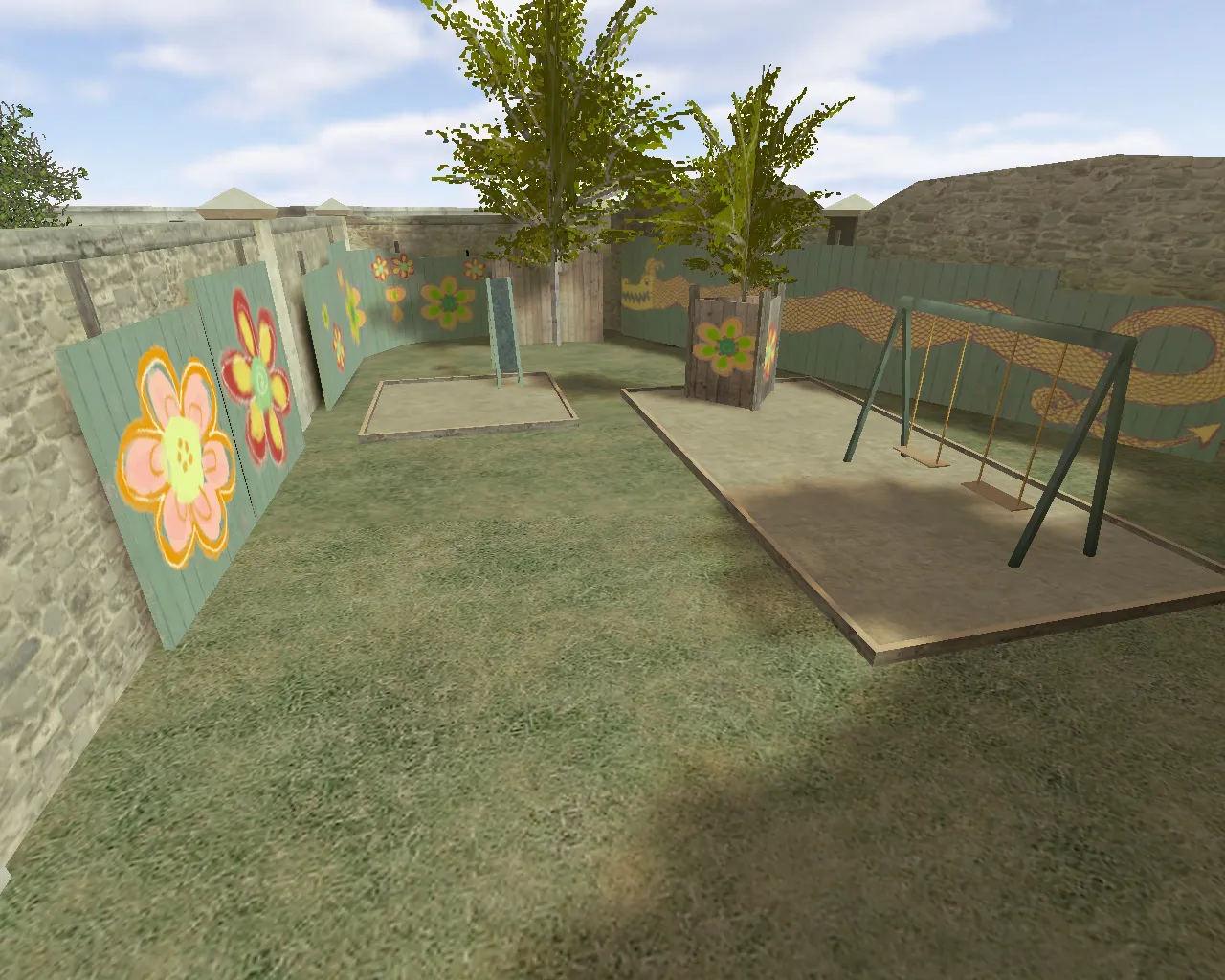 Скриншот  css_overpass для CS 1.6: de карта, точки, .nav для ботов, оптимизация wpoly/epoly