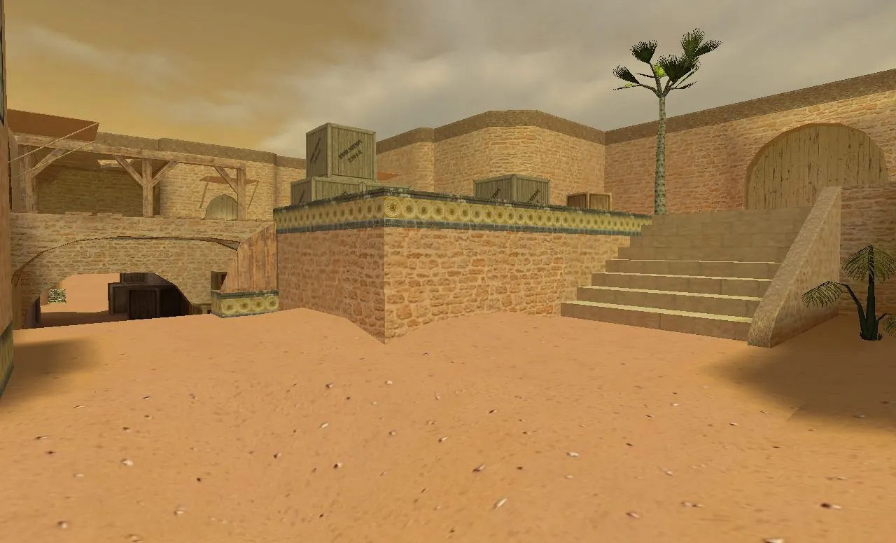 Скриншот  de_dust2_2013_final карта для CS 1.6: баланс сторон, точки под респ, .nav и оптимизация