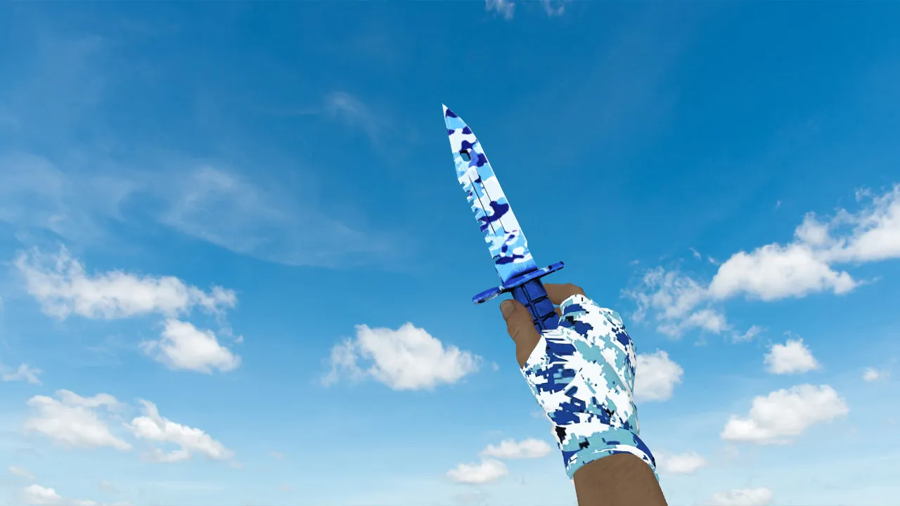 Скриншот Модель ножа Штык-нож M9 «Чистая вода» v_ для CS 1.6: p_ и w_ модели, звук и анимация осмотра