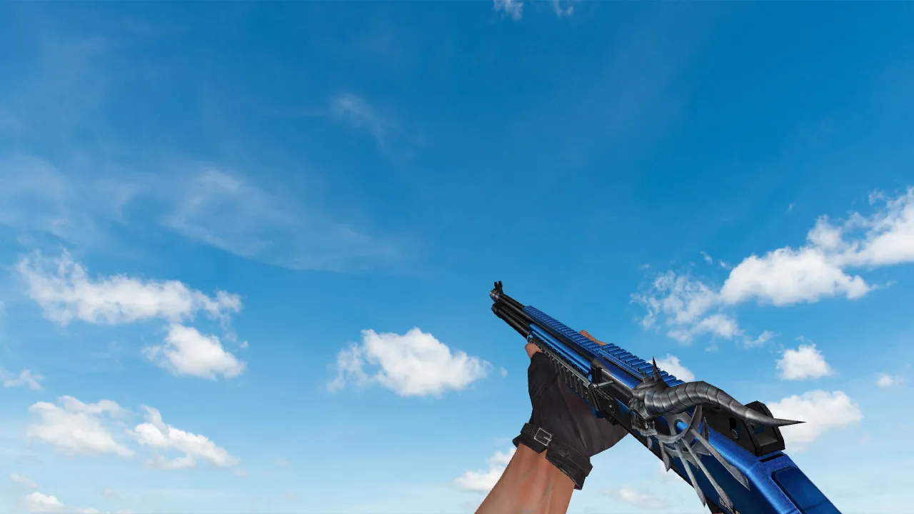 Скриншот Модель XM1014 «Balrog XI Blue» для CS 1.6 - Оружие для победы