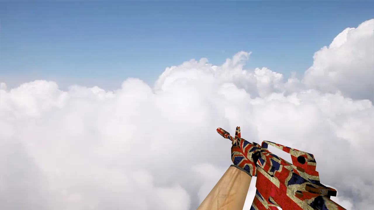 Скриншот Модель M4A1 Great Britain (v_, p_, w_) для CS 1.6: звуки, анимация осмотра, текстуры