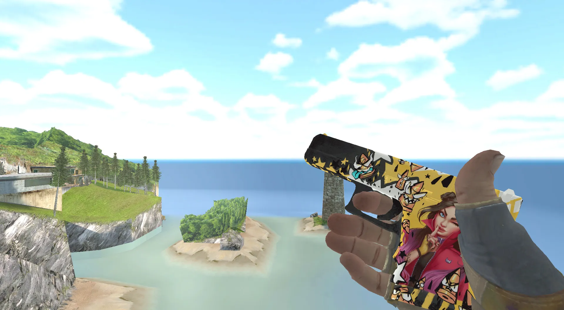 Скриншот  Пак моделей оружия Hydra Gloves | Case Hardened Pack для CS 1.6: v_, p_, w_ модели, анимация осмотра, звуки и текстуры