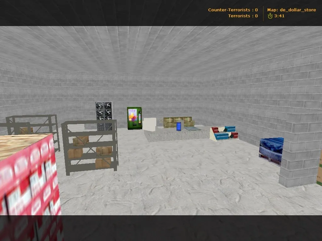 Скриншот  de_dollar_store для CS 1.6: обзор карты, тактика за CT/T, точки, навигация ботов, оптимизация