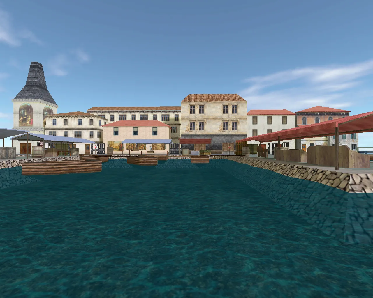 Скриншот  Карта awp_old_port для CS 1.6: точки под AWP, баланс сторон, .nav для ботов и оптимизация