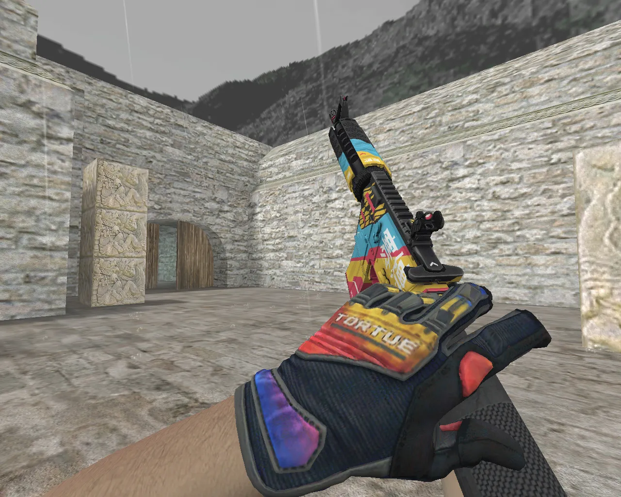 Скриншот М4А4 «Кибербезопасность» Cyber Security для CS 1.6: v_/p_/w_ модели, звук, анимация осмотра