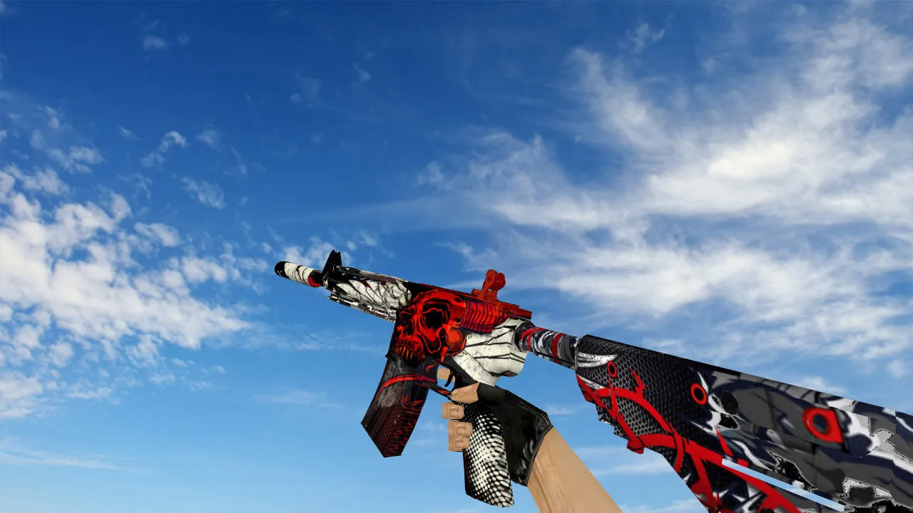 Скриншот Модель M4A4 De Jackal для CS 1.6: v_, p_, w_ файлы, звуки, анимация осмотра, текстуры