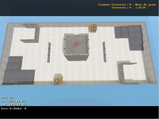 Скриншот  de_grom карта для CS 1.6: обзор точек, тактики за теров и за спецназ, .nav для ботов и оптимизация