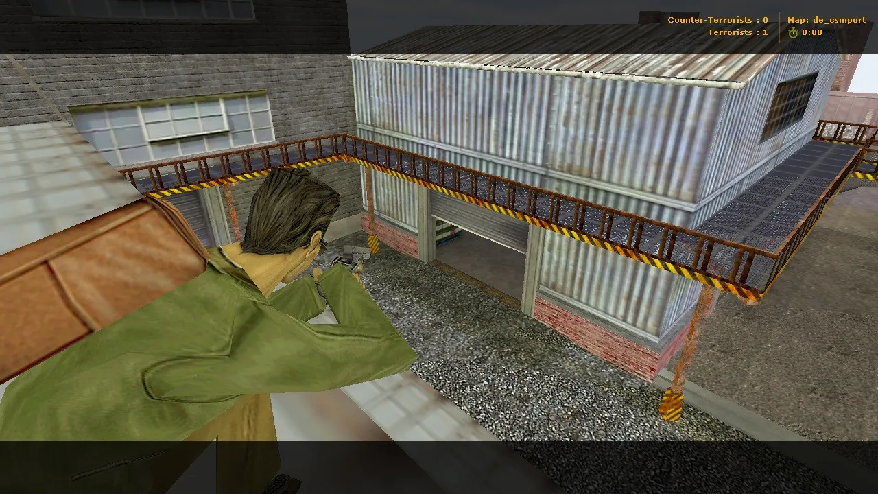 Скриншот  de_csmport карта для CS 1.6: баланс сторон, точки, .nav для ботов и оптимизация wpoly/epoly