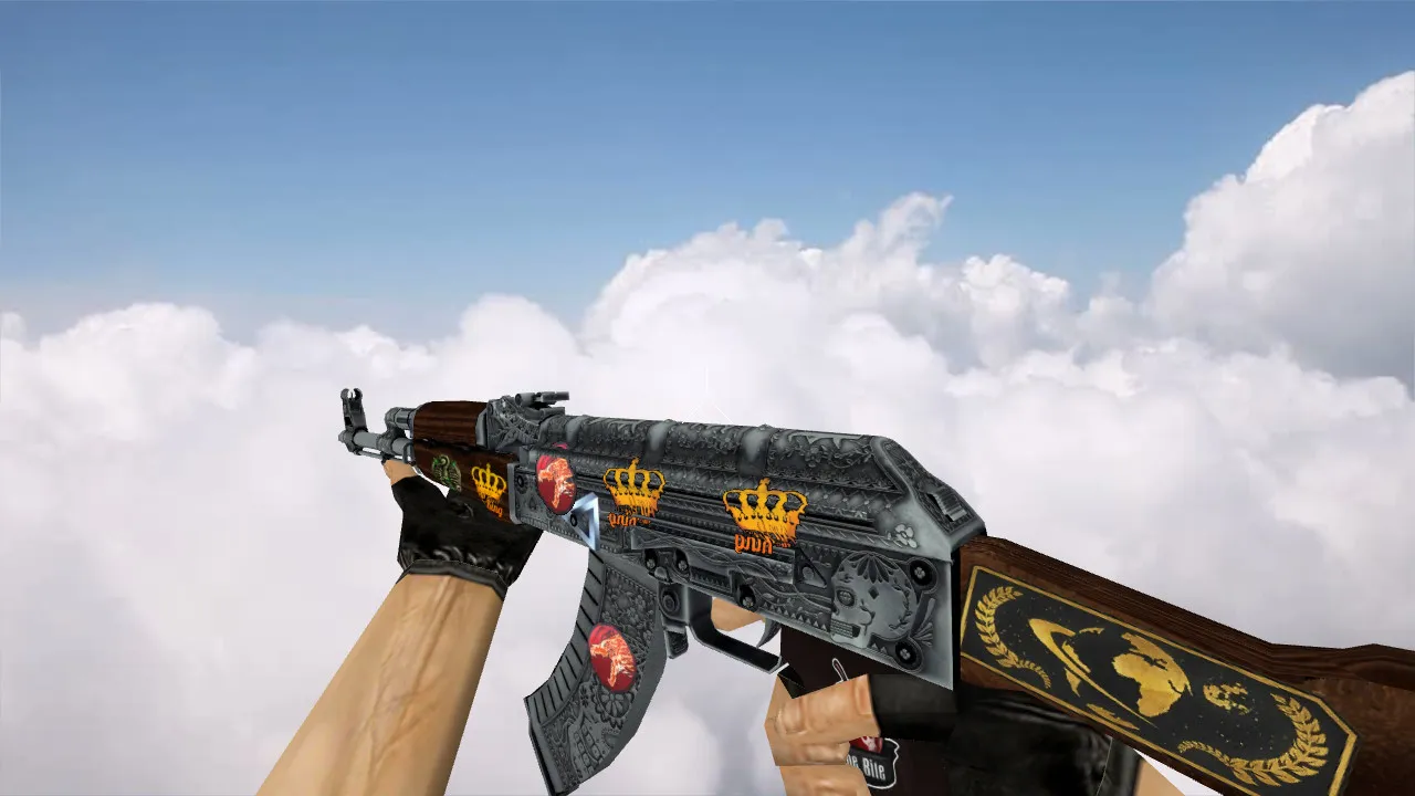 Скриншот Модель АК-47 «Картель» с наклейками для CS 1.6: v_, p_, w_ модели, звуки и анимация осмотра