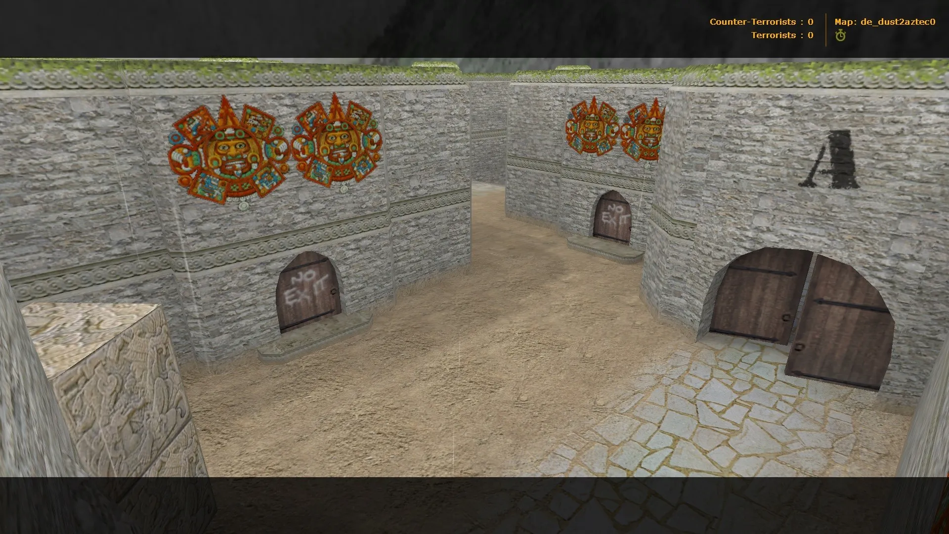 Скриншот  de_dust2aztec для CS 1.6: обзор карты, точки под Т/CT, .nav и оптимизация wpoly/epoly