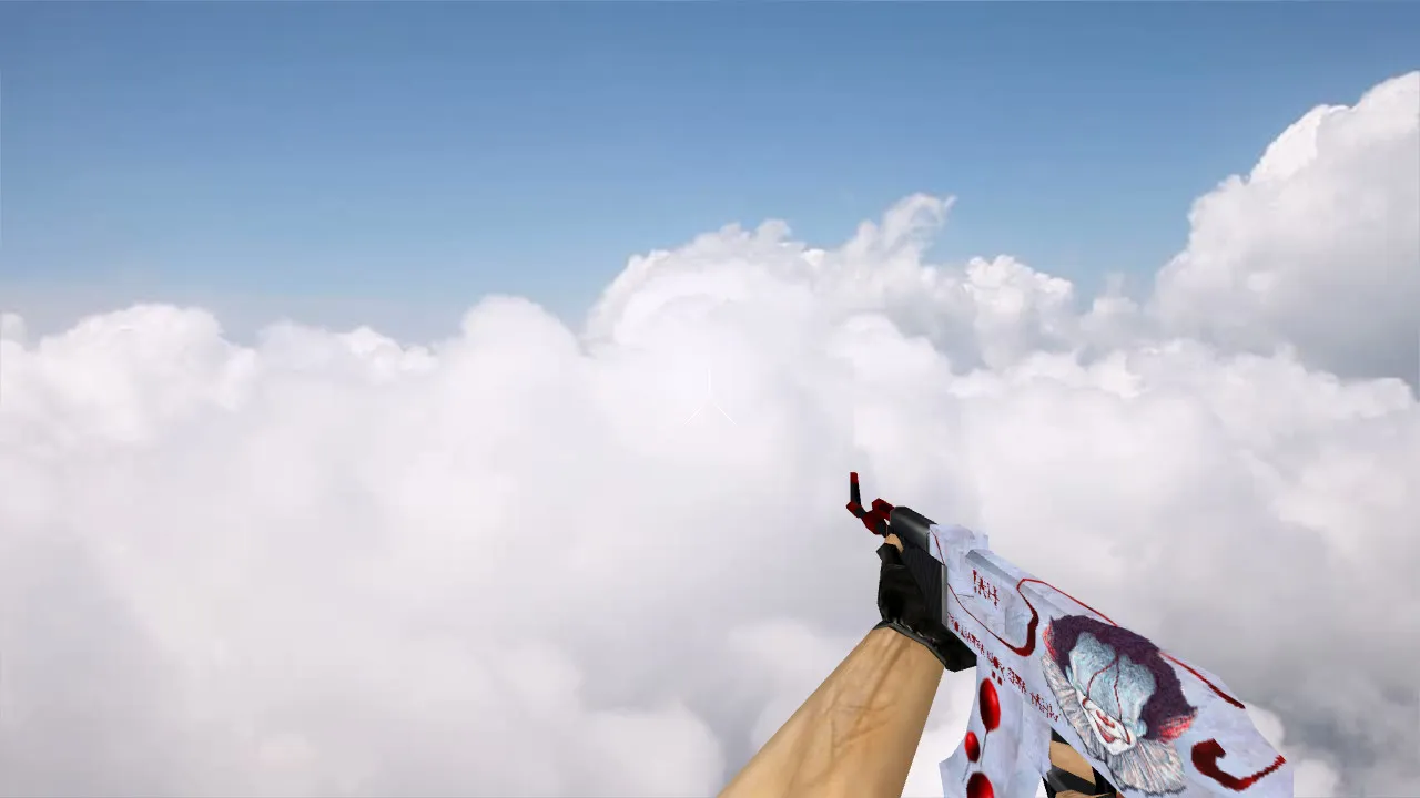 Скриншот Модель v_default AK-47 It для CS 1.6: звуки, анимация осмотра, качество текстур и настройка под руки