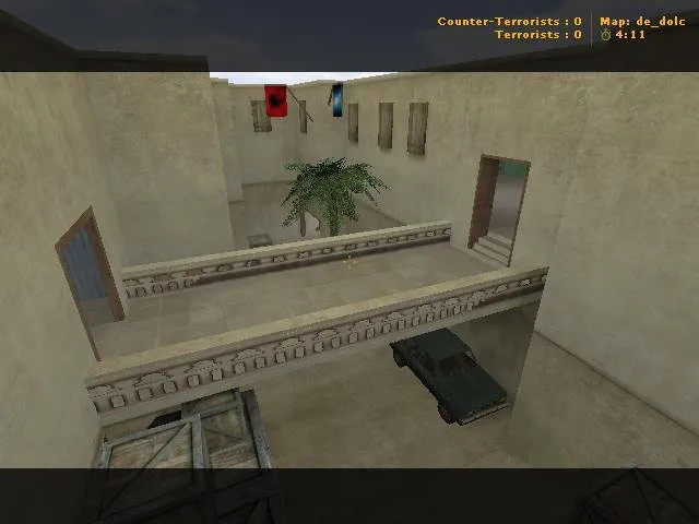 Скриншот  Карта de_dolc для CS 1.6: точки, роли, маршруты CT/T, боты через .nav и оптимизация