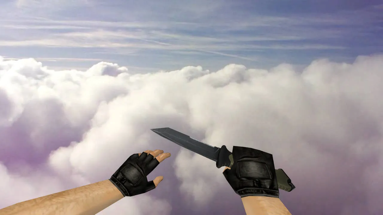 Скриншот Модель «CSGO Ursus Knife Vanilla» v_ и p_ для CS 1.6: звуки, анимация осмотра, текстуры и настройка