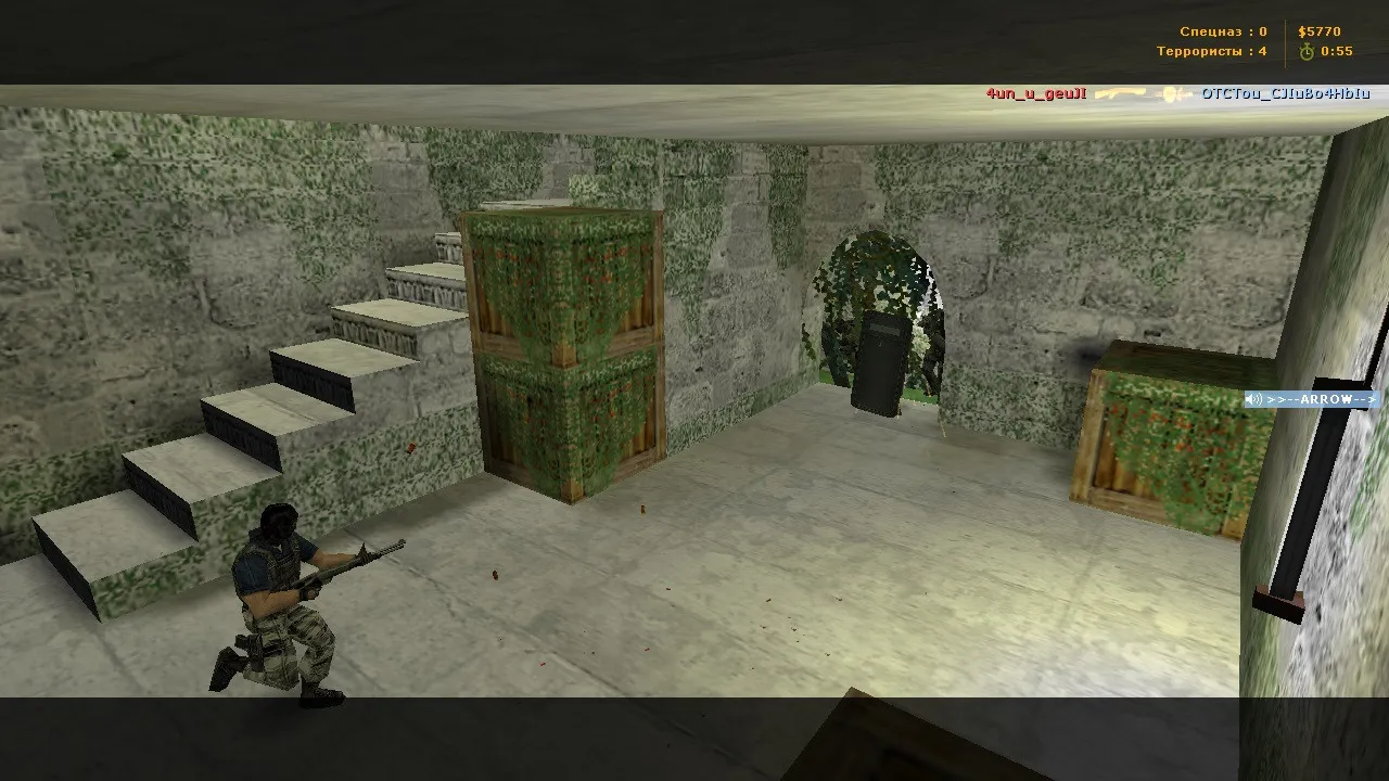 Скриншот  de_green для CS 1.6: тактика, точки, .nav для ботов и оптимизация wpoly/epoly
