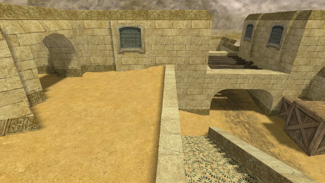 Скриншот Карта de_dustlands2 для CS 1.6: баланс сторон, точки, .nav и оптимизация wpoly/epoly