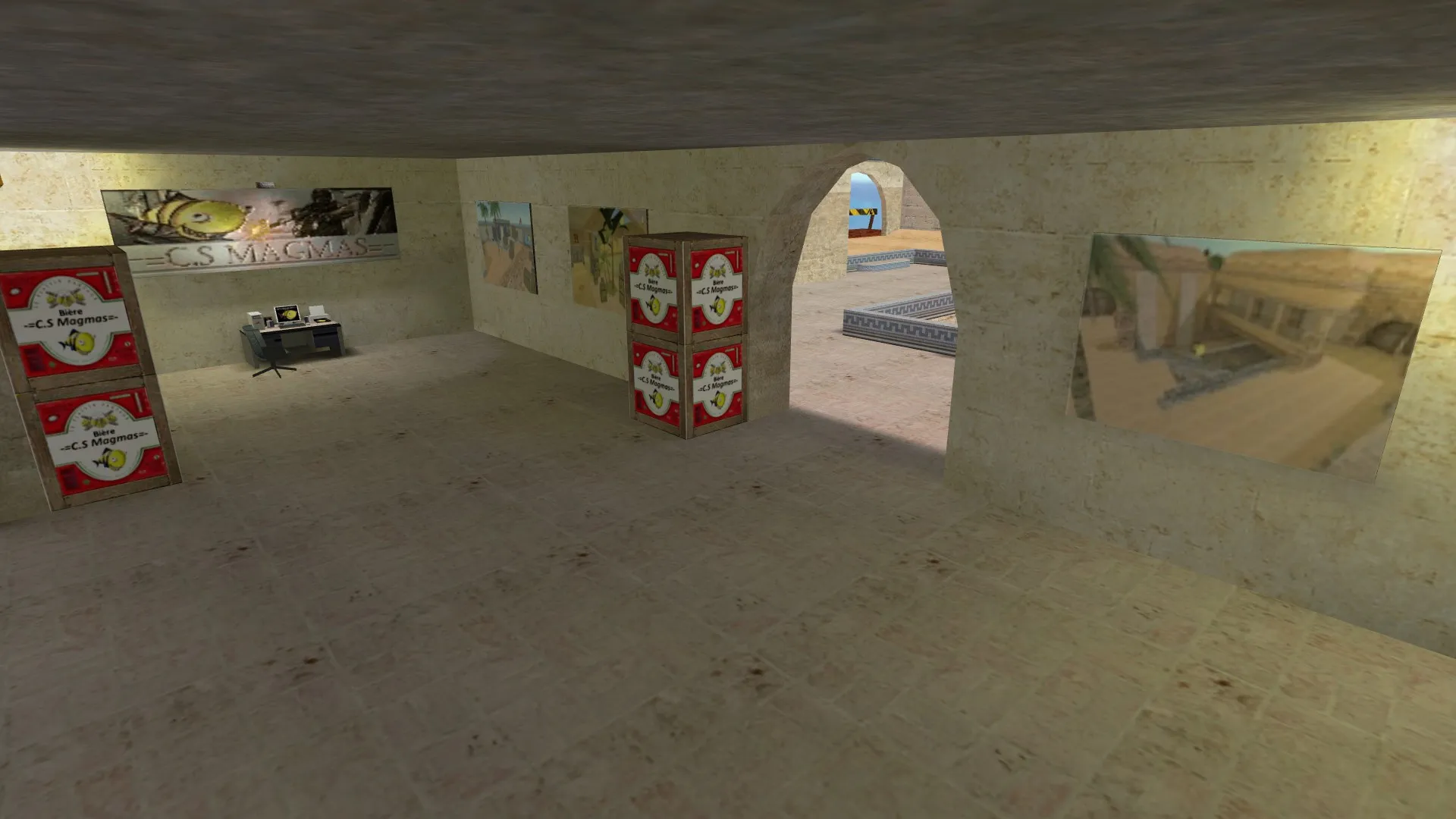 Скриншот  Карта de_dust2_suncsm для CS 1.6: баланс сторон, точки, .nav для ботов и оптимизация